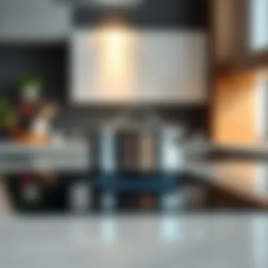 Induction sauce pot on a modern stovetop highlighting its functionality