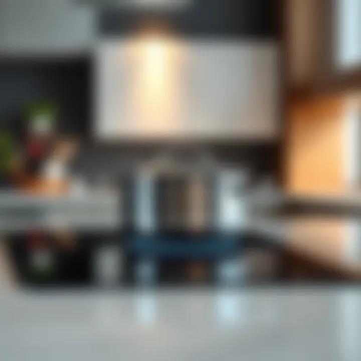 Induction sauce pot on a modern stovetop highlighting its functionality