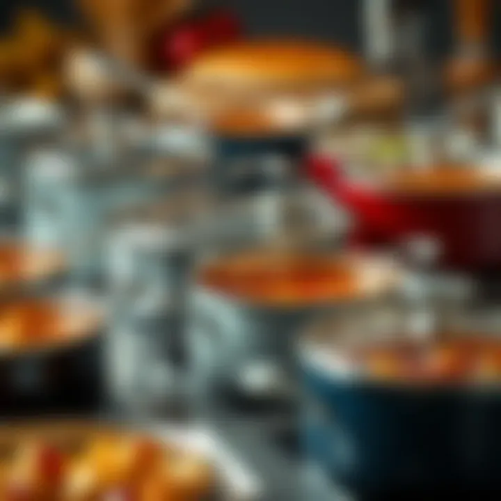 Induction sauce pots in various materials demonstrating versatility