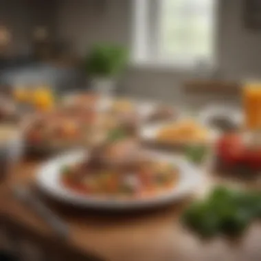 Artful Healthy Dining Experience Artfully arranged healthy meal on a dining table