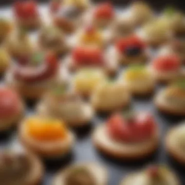 Assorted Gourmet Hors d'Oeuvres Elegant platter of assorted gourmet hors d'oeuvres