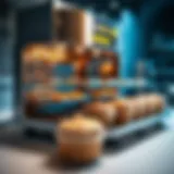 Advanced Cupcake Baking Technology A state-of-the-art cupcake baking machine showcasing its advanced features