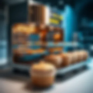 Advanced Cupcake Baking Technology A state-of-the-art cupcake baking machine showcasing its advanced features