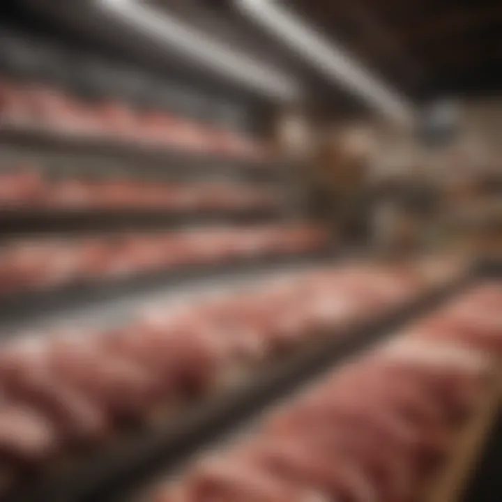 Selection of high-quality meats displayed in a deli