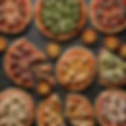 An assortment of low-carb pizza crusts made from almond flour and cauliflower