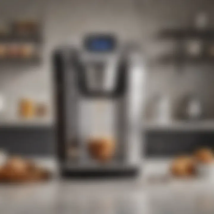 Keurig pod coffee machine in a modern kitchen setting