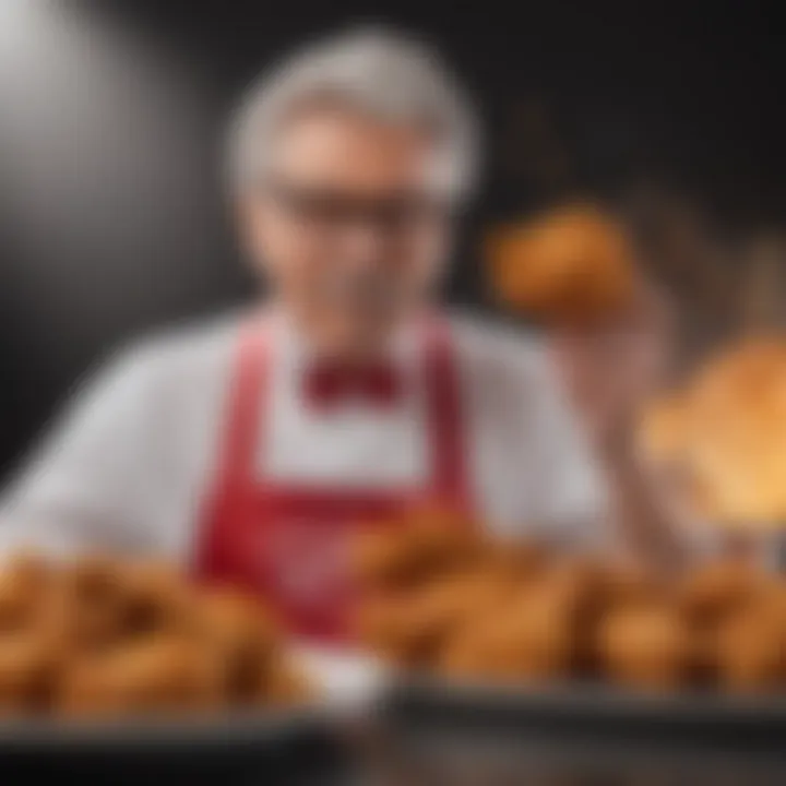 An artistic representation of the frying technique used at KFC