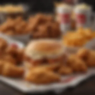 An array of KFC's signature menu items