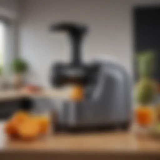 Kuvings horizontal juicer showcasing its sleek design