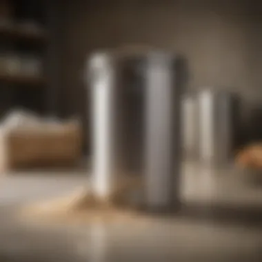 Functionality in Flour Storage Design Spacious design of a flour container emphasizing functionality