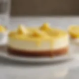 A vibrant lemon cheesecake with a glossy topping and fresh lemon slices