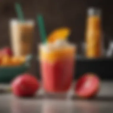 Social media posts featuring the Mango Dragonfruit drink, illustrating its popularity