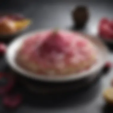 Dish Garnished with Pickled Delicacies A beautiful dish garnished with pickled red onions