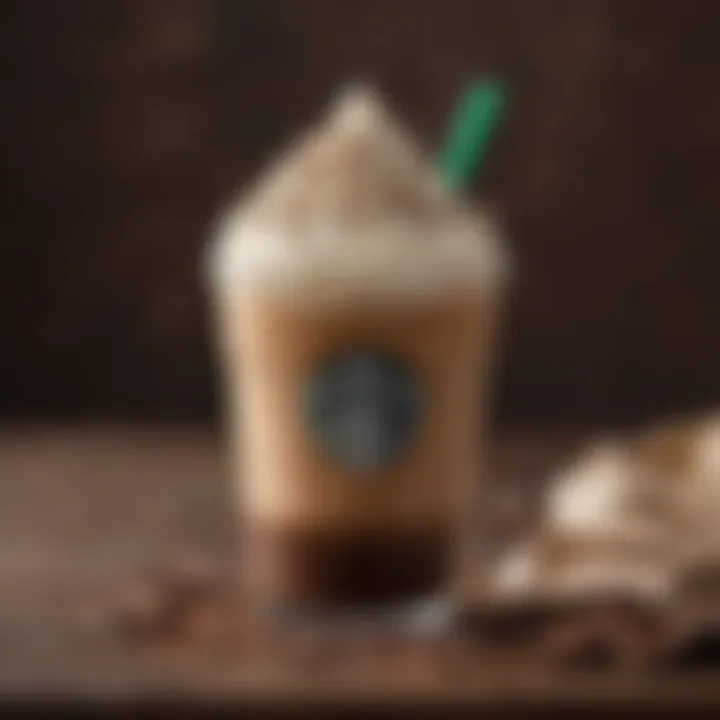 A visually appealing frappuccino adorned with whipped cream and chocolate shavings.