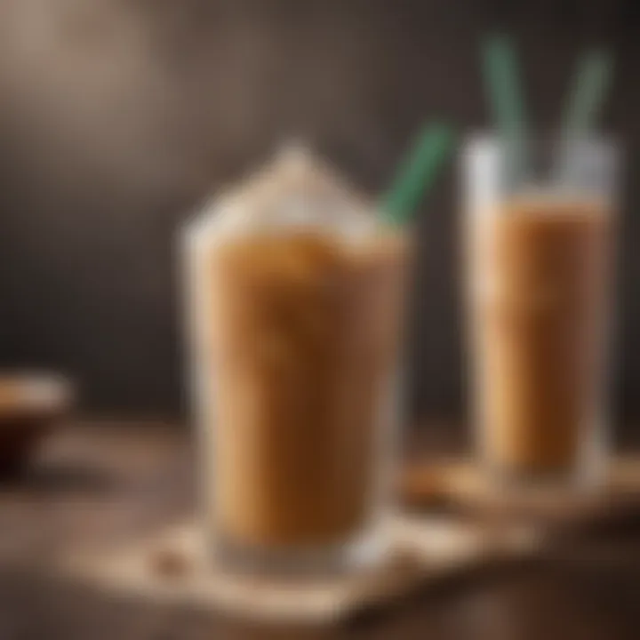 A refreshing iced chai tea latte served in a clear glass with a hint of spice.