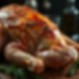 Close-up of seasoned turkey with spices