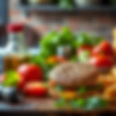 Fresh Ingredients for Gourmet Hamburgers A selection of fresh ingredients for gourmet hamburgers