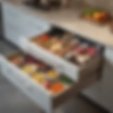 Innovative Kitchen Storage Solutions Functional kitchen drawer showcasing innovative storage options