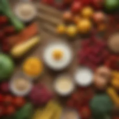 Nutritional Richness of Produce A selection of colorful produce highlighting the nutritional richness of a wheat and milk free diet.