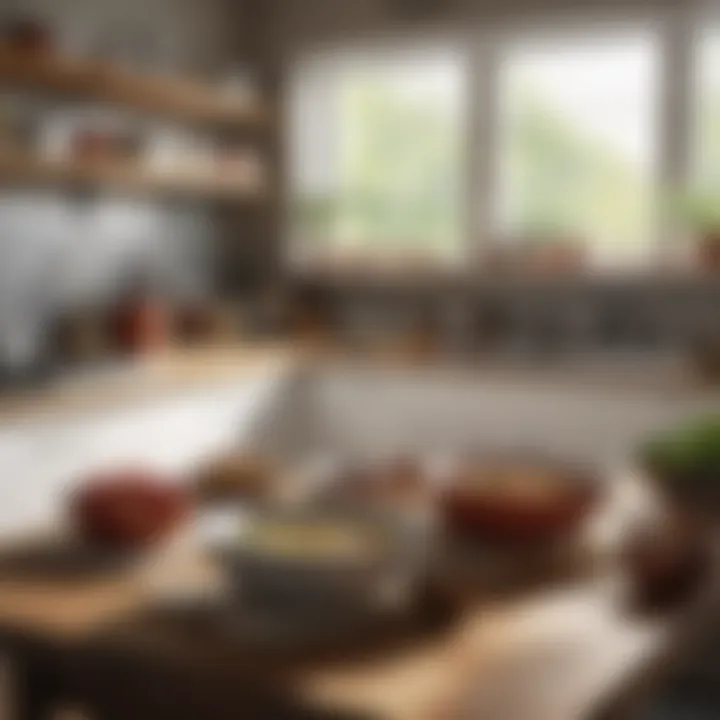 A serene kitchen scene with empty bowls and utensils, inviting a sense of experimentation and freedom.