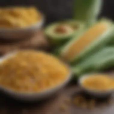 Visual representation of keto-friendly foods alongside corn