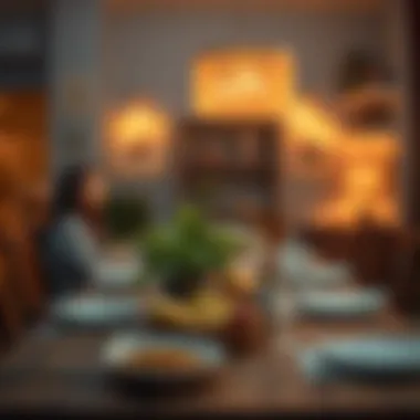 An inviting family dining setting