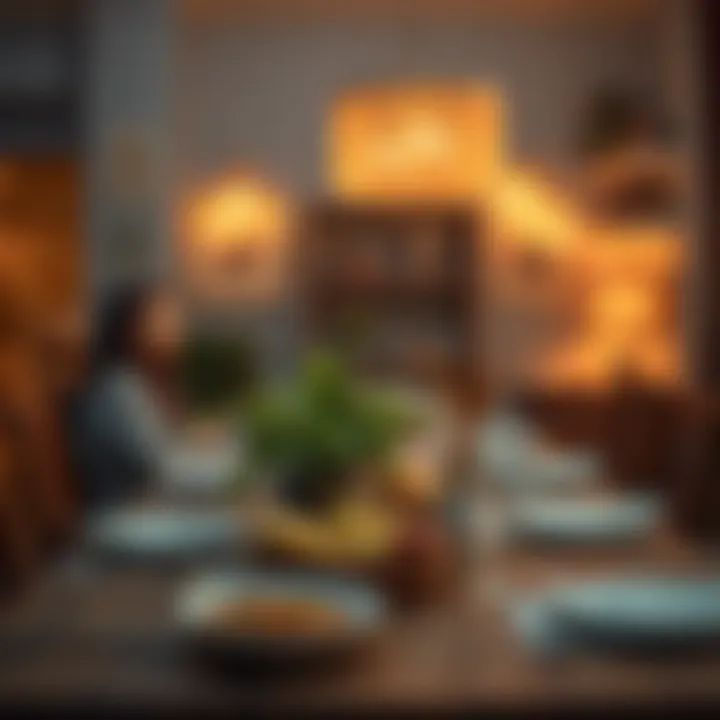 An inviting family dining setting