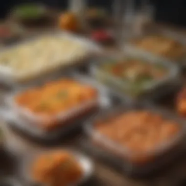 Convenient frozen meal options displayed