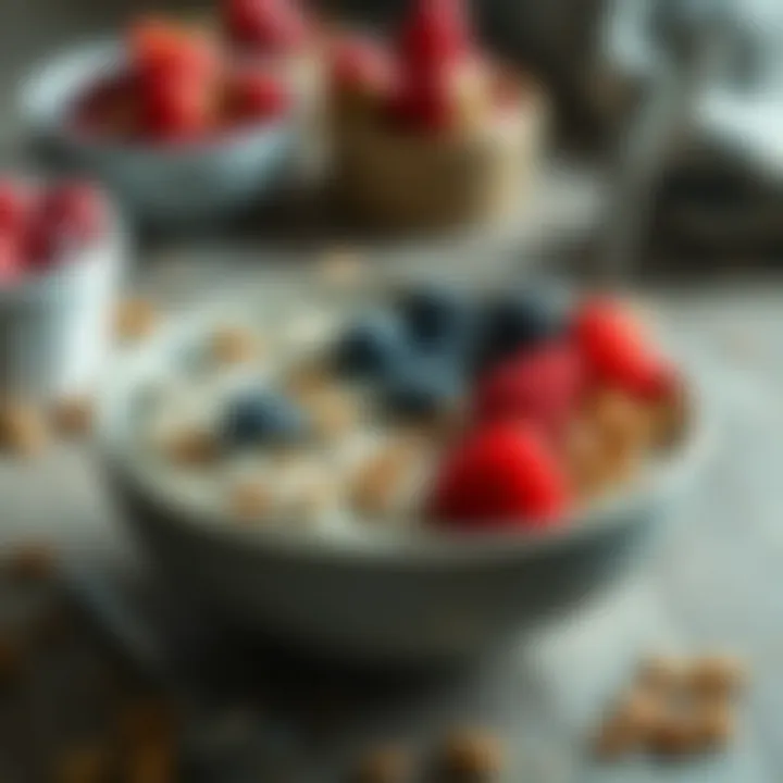 A bowl of nutrient-dense oatmeal topped with berries and nuts