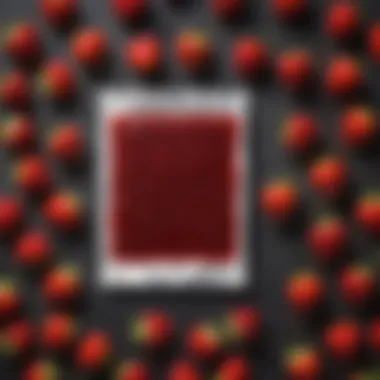 Nutritional Breakdown of Strawberry Jam A detailed chart illustrating the nutritional content of strawberry jam packets.