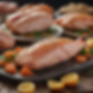 Nutritional Benefits of Lean Proteins A close-up view of lean poultry and fish, highlighting their nutritional benefits.