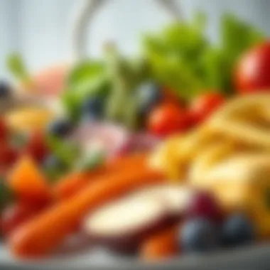 Vibrant Foods for Stress Relief A vibrant assortment of nutrient-rich foods known for their stress-relief properties