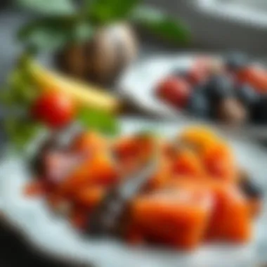 Omega-3 Rich Foods for Mood Enhancement A close-up of a colorful plate featuring foods rich in omega-3 fatty acids and antioxidants