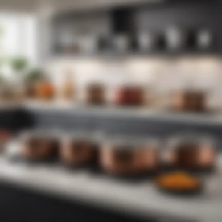 A variety of Nuwave compatible cookware types displayed elegantly