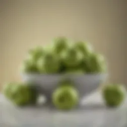 Fresh green apples displayed in a bowl