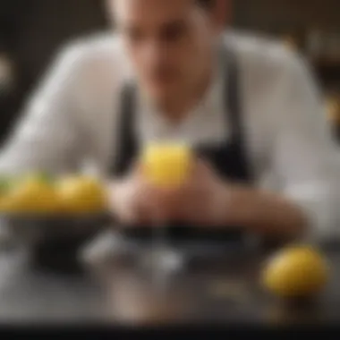 A nutritionist analyzing the benefits of lemon juice in a wellness setting