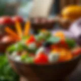 Vibrant Salad for Weight Loss Colorful salad bowl with fresh vegetables and protein sources