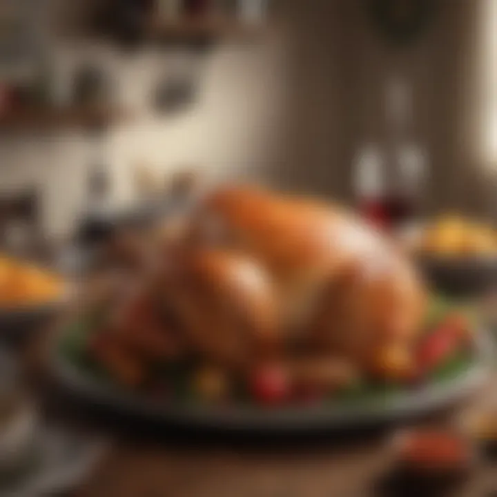Gourmet dish featuring organic heritage turkey