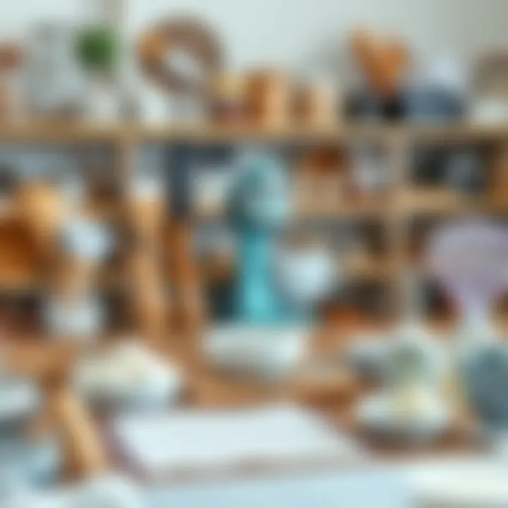 Baker's Dream Workspace A beautifully organized baking station showcasing tools and ingredients