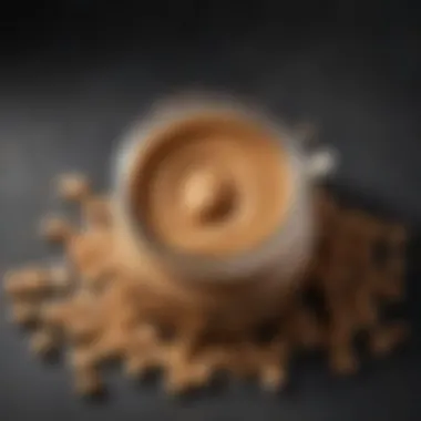 Components of Peanut Butter Close-up of peanut butter jar with peanuts