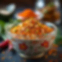 A vibrant display of Penzeys Fox Point Seasoning in a decorative bowl