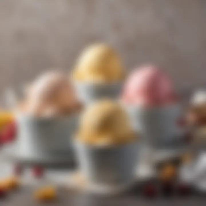 A variety of homemade ice cream flavors created with the Pioneer Woman freezer