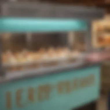 Close-up of the Pioneer Woman ice cream freezer in action