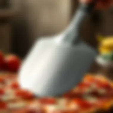 A well-maintained pizza peel showing signs of care and proper usage.