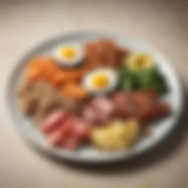 Balanced Meals for Digestive Health A balanced plate showcasing a variety of digestive-friendly foods