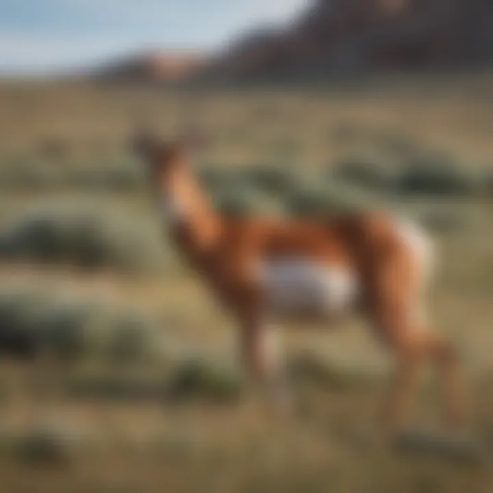 A serene landscape depicting the environment pronghorn antelope thrive in.