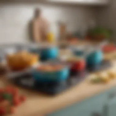 Stylish Induction Cookware Collection Elegant Rachael Ray induction cookware set showcasing vibrant colors and modern design