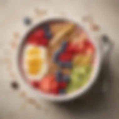 Quick Breakfast Smoothie Bowl A dynamic shot of a flavorful smoothie bowl topped with fruits and seeds, ideal for a quick breakfast option