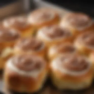 Rhodes cinnamon rolls displayed in a visually appealing manner