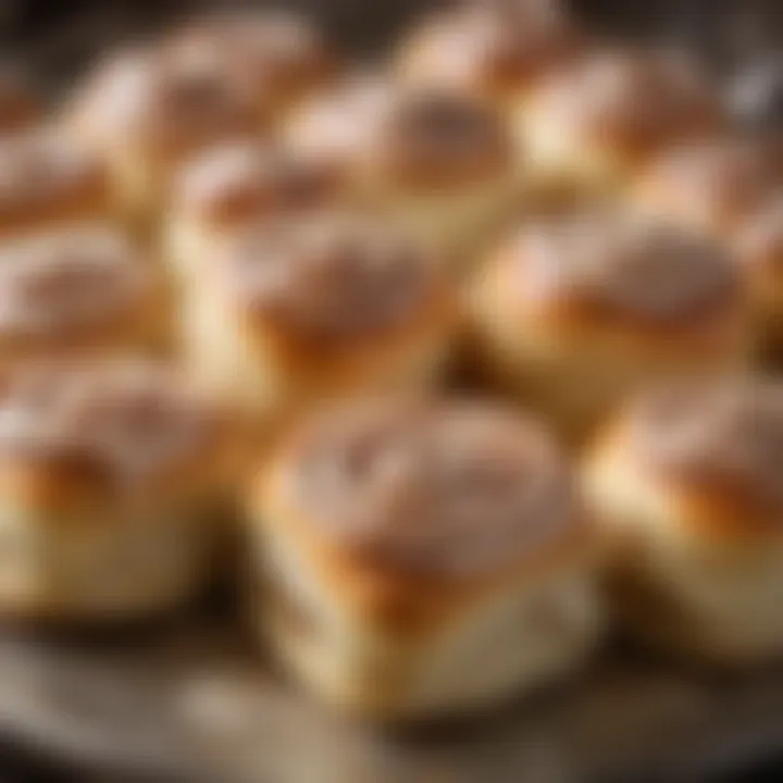 Deliciously baked Rhodes cinnamon rolls glistening with icing